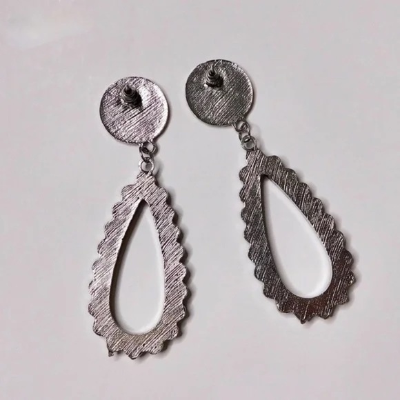 NEW! Turquoise Concho Drop Earrings Western Southwestern Cowgirl Ranch Rodeo - Picture 4 of 6